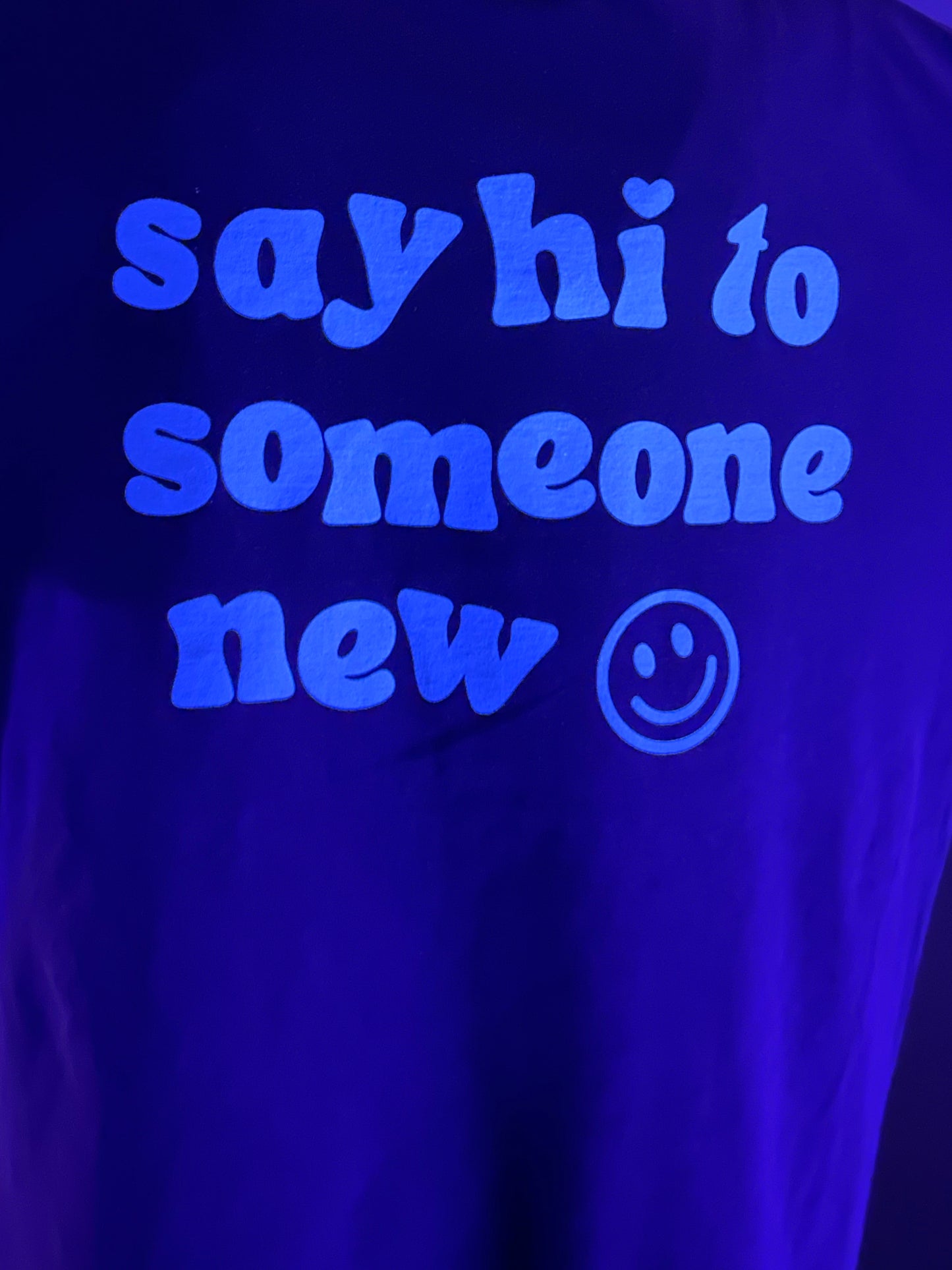 say hi to someone new long sleeve (grey) :)