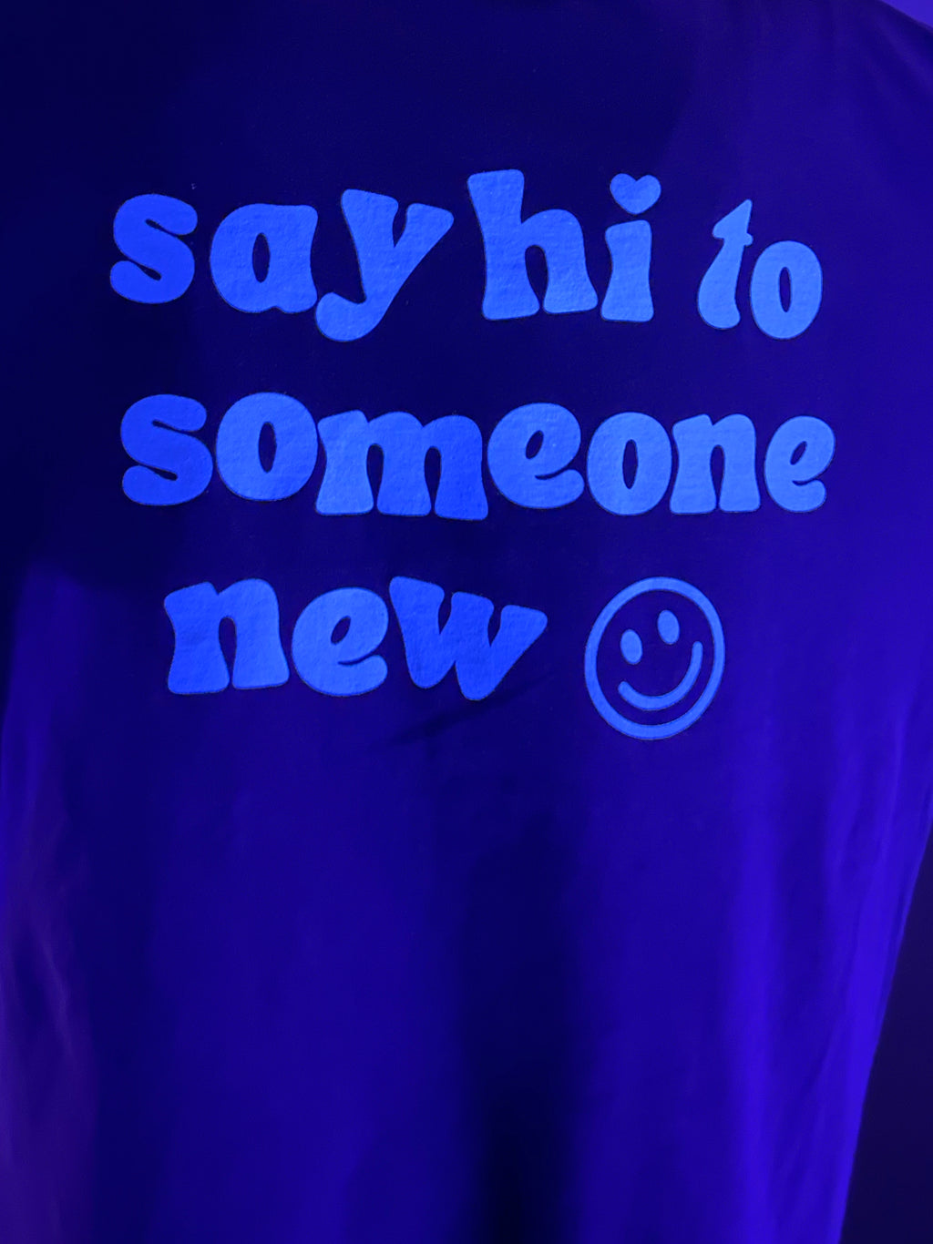 say hi to someone new long sleeve (grey) :)